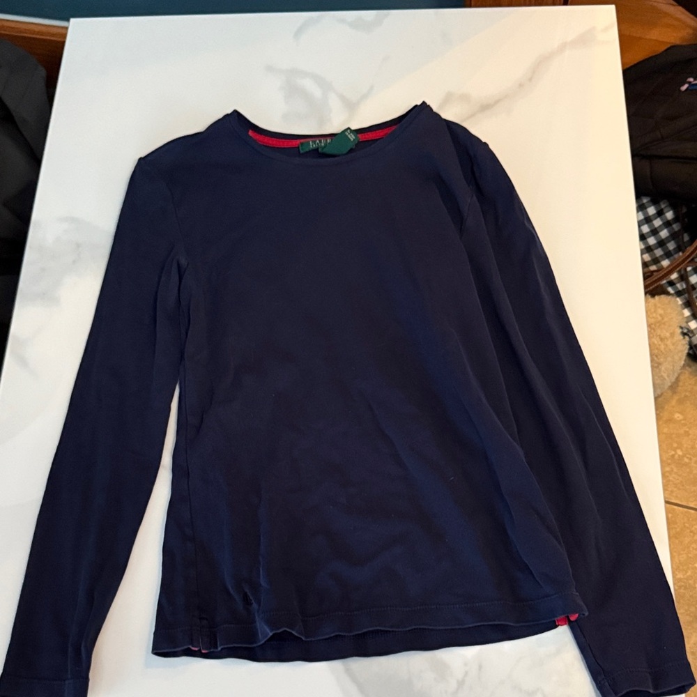 Lauren Ralph Lauren Kids Dark Blue Long Sleeve Tee